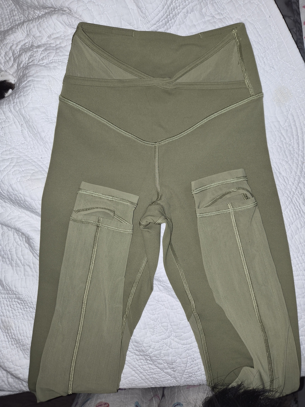 lululemon athletica Olive Green Mesh High-Rise Leggings
